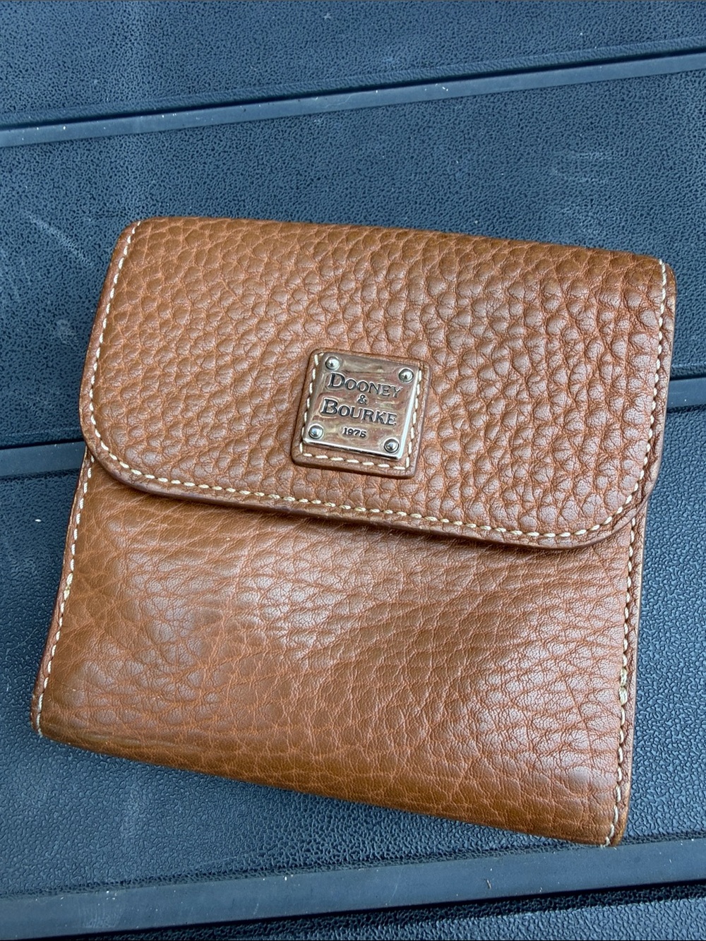 Vintage Dooney & Bourke Tan Pebble Leather Wallet